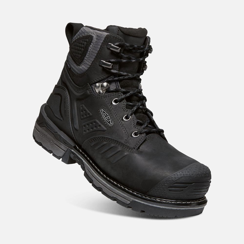 Botas de Trabajo Keen Mexico Negros - Hombre Philadelphia 6\" Waterproof (Carbon-Fiber Toe) - WK40728